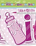 4.47ft Jointed It's A Girl Baby Shower Banner