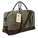 BLUBOON Canvas Overnight Bag Travel Duffel for Men and Women Weekender Tote (Army Green)