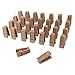 DmsBanga 30PCS Slimline Plastic Finger Clips Pants Hanger Strong Pinch Grip Clips For Velvet Hangers Set Camel Color