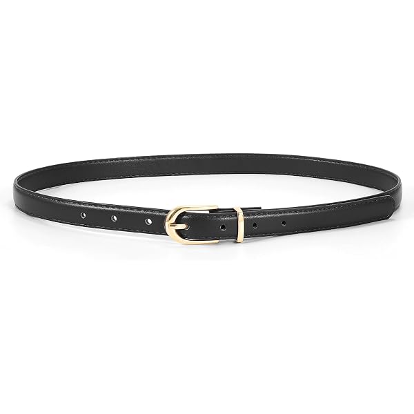 Beltiscool Women's 1/2" (13 mm) Skinny Cowhide Full Grain Leather Dress Belt,  Black | S - 30" at Amazon Women's Clothing store: Apparel Belts