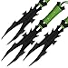 Zombie Killer Green Cord Blood Splash Throwing Knife Set of 6 (Dark Nexus Set of 3)