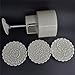 Tifan Circular Moon Cake Mold White Mooncake Mold 3 Stamps DIY Tool 150-185g