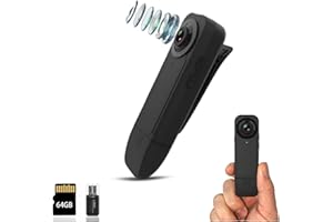 Eastfatkun Mini Body Cameras with Audio and Video Recording, 1080P Wearable Body Cameras with Night Vision, 64GB Card Included, Portable Video Recording for Work, Patrol, Cycling, Travel