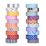 Mudder 20 Rolls Colorful Decorative Washi Tapes Washi Masking Tape for Crafts, Scrapbooks, DIY Crafts and Gift Wrapping Office Party Supplies