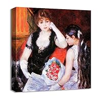 Canvas Wall Art Vase of Flowers by Pierre-Auguste Renoir Canvas Prints Home Artwork Decoration for Living Room,Bedroom - 12x12 inches