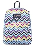 JanSport Superbreak Backpack- Discontinued Colors (Multi Saucy Chevron)