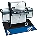 FANMATS MLB Los Angeles Dodgers Vinyl Grill Mat , Black, 26