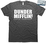 Daft Threads ~ Dunder Mifflin Office T-Shirt & Sticker Charcoal (Medium)
