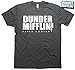 Daft Threads ~ Dunder Mifflin Office T-Shirt & Sticker Charcoal (Medium)