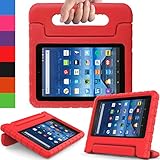 AVAWO Kids Case for Fire 7 2017 - Light Weight Shock Proof Handle Kid-Proof Case for Fire 7 inch Display Tablet (7th Generation - 2017 Release), Red
