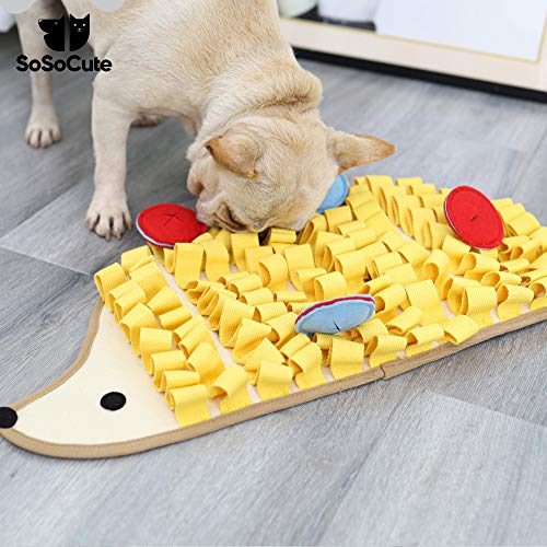 SoSoCute Hedgehog Snuffle Dog Mat Interactive Feed Game Toy