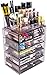 Sorbus Clear Cosmetic Makeup Organizer - Make Up & Jewelry Storage, Case & Display - Spacious Design - Great Holder for Dresser, Bathroom, Vanity & Countertop (3 Large, 4 Small Drawers) [Purple]