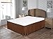 Utopia Bedding Cotton Sateen Bed-Skirt (Twin, Brown) - 100% Finest Quality Long Staple Fiber - Durable, Comfortable and Abrasion Resistant, Quadruple Pleated, Cotton Blended Platform