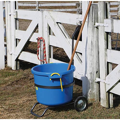 EasyUp Muck Tub Wheeler Haul Horse Manure or Feed Holds 70 Quart Bucket Lightweight and
