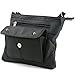 SBR Designs Women's Leather Cross Body Organizer Bag Black