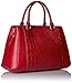 Anne Klein Total Look Medium Satchel Bag, Cherry/Cherry, One Size