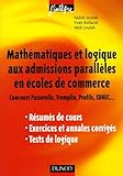 Image de MathÃ©matiques et logique aux admissions parallÃ¨les en Ã©coles de commerce (French Edition)