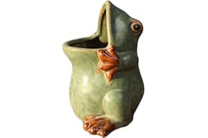 MONMOB Ceramic Frog Shaped Plant Pot/Bonsai Pot/Flower Pot/Succulent Planter Multipurpose Pot