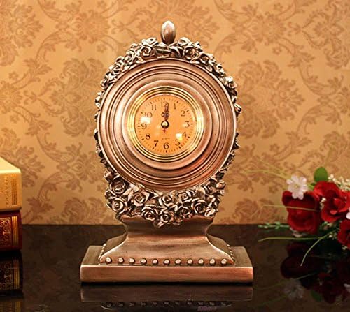 WWQY European resin crafts creative roses flower clock home living room bedroom crafts pendulum clock 20 9 30 , picture color , 20930