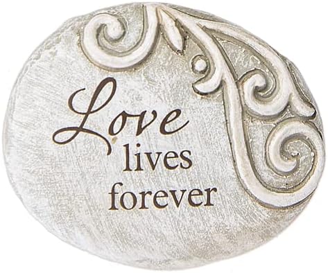 Hardscaping Materials - Ganz Memorial Angel Pebble Stone - Choose Your Stone (Love Lives Forever)
