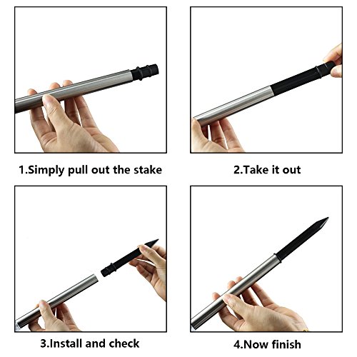 image for Twinkle Star 12 Pcs Solar Pathway Lights Stainless Steel Solar Garden 