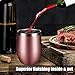 KeShi Insulated Wine Tumbler with Lid 4 pack Stainless Steel Stemless Wine Glass 12 oz Double Wall Vacuum Insulated Wine Tumbler for Coffee, Wine, Cocktails, Ice Cream, Including 4 Straws (Rose Gold)
