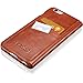 KAVAJ iPhone 6S/6 Plus Case Leather Dallas Cognac Brown - Genuine Leather Cover with Business Card Holder. Slim Fit Flip Case As Premium Accessory for The Original Apple iPhone Doubles As A Wallet.