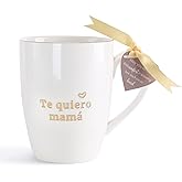 HOME SMILE I Love You Mom Gifts in Spanish Mug with Handle-Te Quiero Mama,Mother's Day Birthday Christmas Valentine's Gifts for Grandmother,Engraved Tea Cup Novelty Coffee Cup,12 oz Ceramic