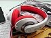 Connectland Over Ear 3.5mm Wired Headphone, Microphone Lightweight Adjustable Headband for Kids,Teens,Adults. iPhone iPad Tablet, Red&White CL-AUD63080