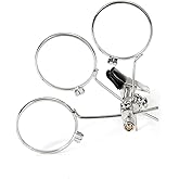 Jeweller's Eye Loupe 3.3X, 6.6X, 9.9X Triple Ocular Loupe Steampunk Lens Clip on Retro Magnifier Jewellery Making Repair Lightweight Magnifier