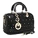 MG Collection Roni Gothic Skull Stud Shoulder Bag, Black, One Size