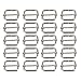 LEORX Metal Sliding Bar Tri-Glides Wire-Formed Roller Pin Buckles Slider Strap Adjuster 25mm Pack of 20