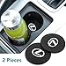 Wall Stickz Auto Sport 2.75 Inch Diameter Oval Tough Car Logo Vehicle Travel Auto Cup Holder Insert Coaster Can 2 Pcs Pack Fit Le-xus Accessories