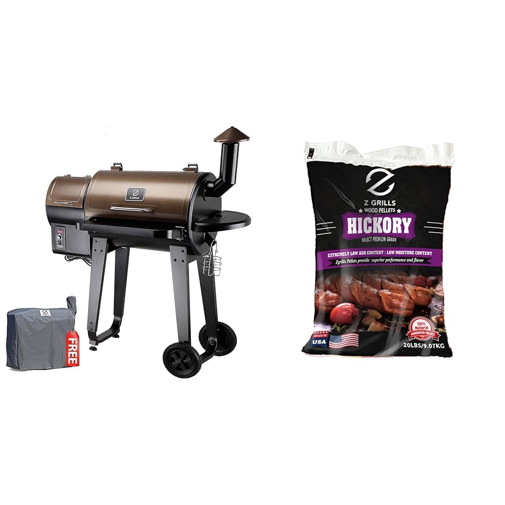 Z GRILLS 450 Sq in Pellet Grill & Smoker Bundle