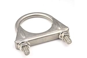 ELIFECENTER 2 Inch Clamps Heavy Duty 2" Stainless Steel U Bolt Muffer Exhaust Clamp Hanger for Pipes (51mm)