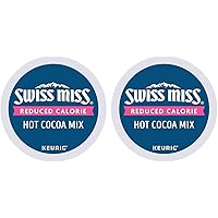 Swiss Miss Reduced Calorie Hot Cocoa, Single Serve Capsules for Keurig K-Cup Pod Brewers (22 Count) Pack of 2