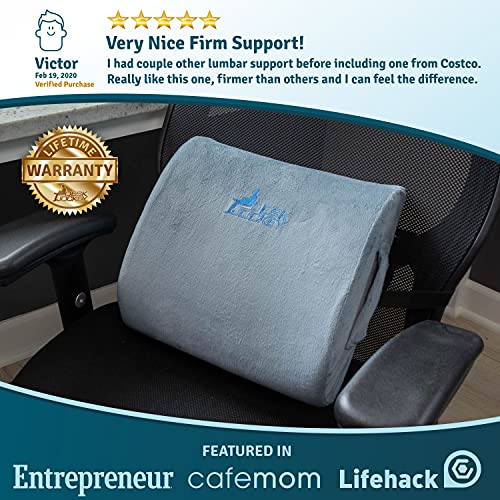 Desk Jockey Lumbar Support Pillow Clinical Grade Memory Foam Back