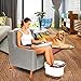 Smibie Foot Spa Bath Massager, Automatic Motorized Roller massager with Heat, Frequency Conversion, Frequency, LED Monitor, Adjustable Time & Temperature (brown)