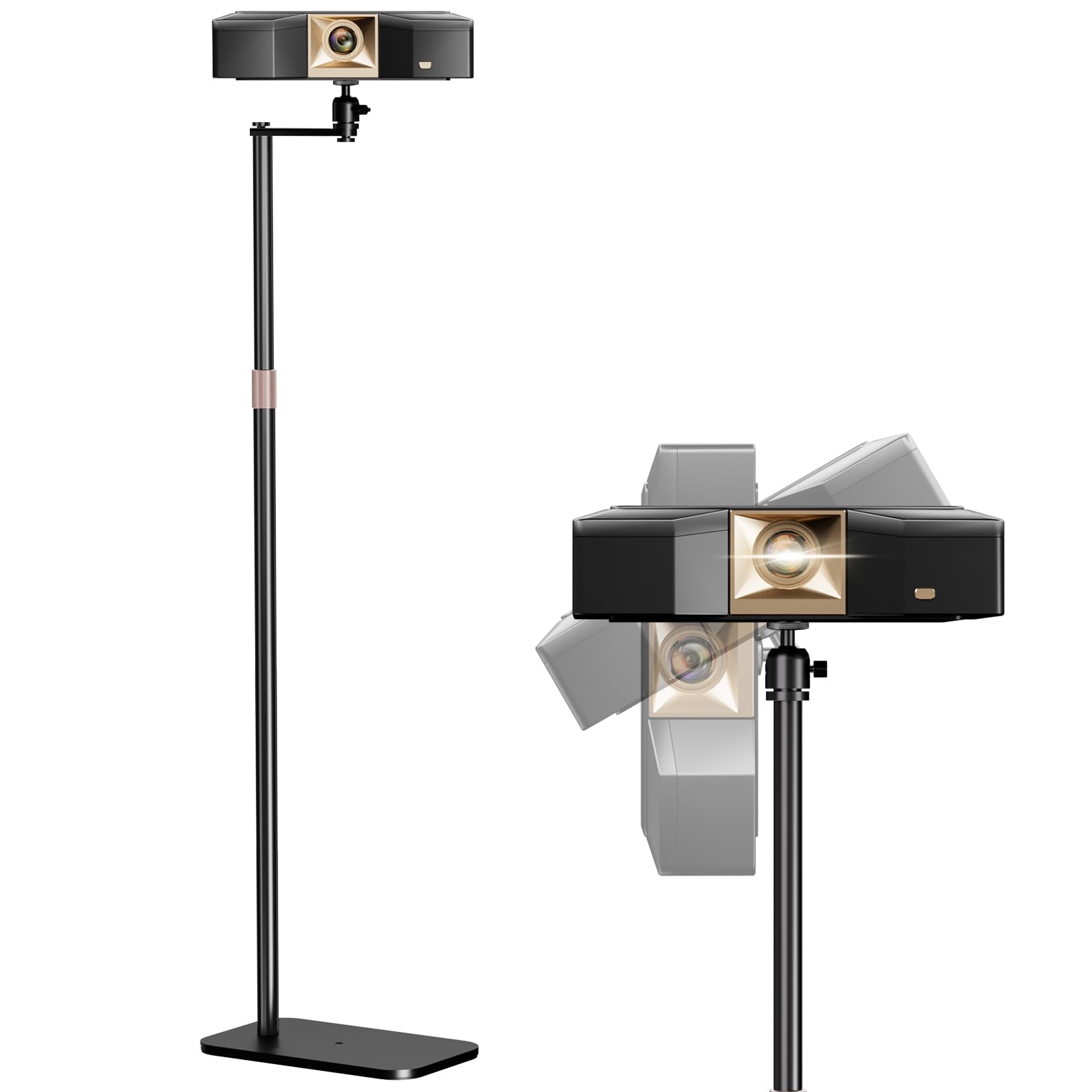 Photo 1 of PUTORSEN Universal Projector Stand – Height Adjustable & 360° Rotatable Mount with 1/4" Screw, Compatible with Projectors, Cameras, Webcams for Home, Office, and Outdoor Use