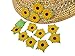 NAVA CHIANGMAI 50 Pcs Sunflowers Mulberry Paper Flowers with Brown Centre 1 inch Scrapbooking and Creative Craft Projects Handmade Thailand