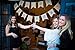 Rustic Burlap Happy Birthday Banner - Premium Quality Birthday Party Decortions by The Sterling James Company