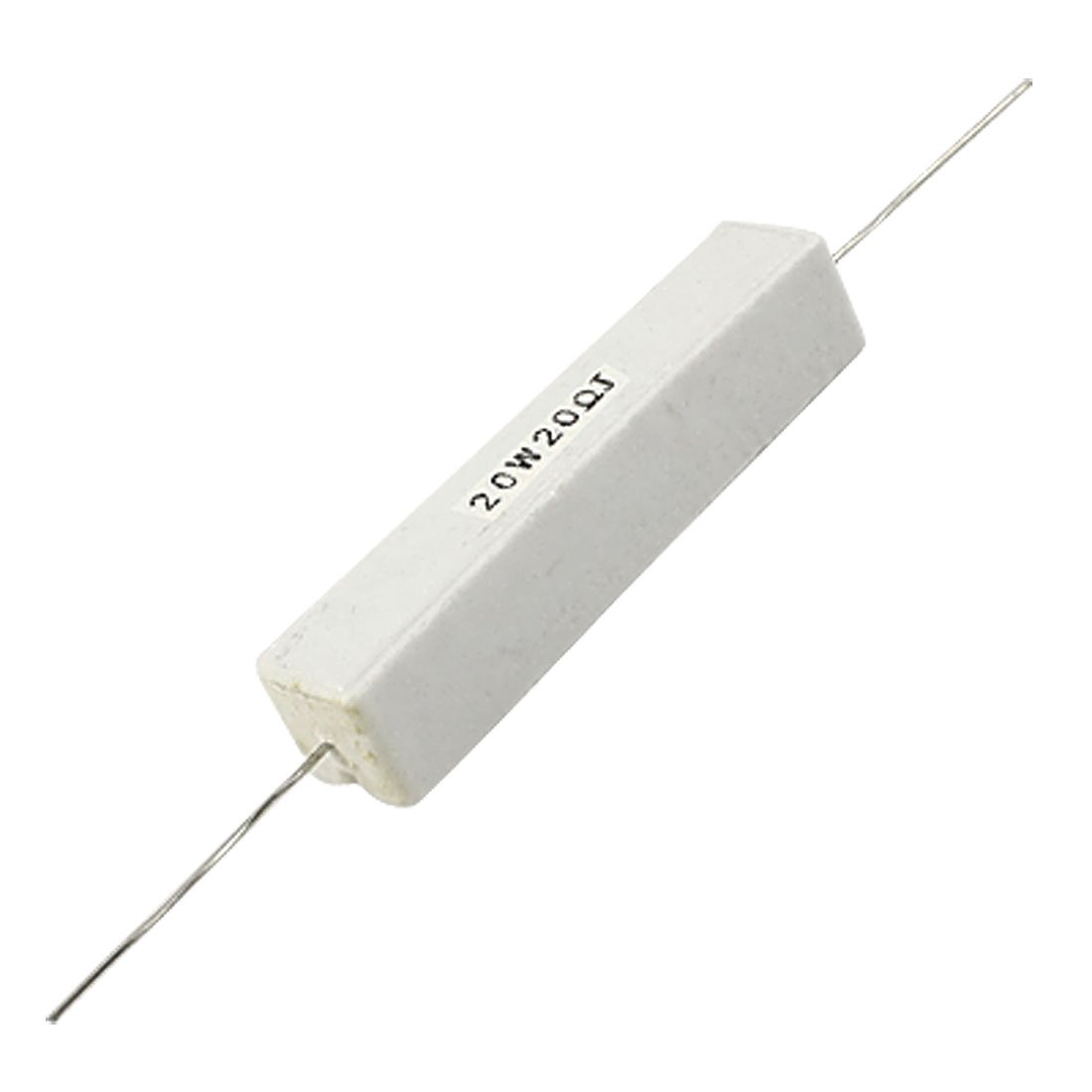 uxcell 2 Pcs Wirewound Ceramic Cement Resistors 20W 20 Ohm 5 Single