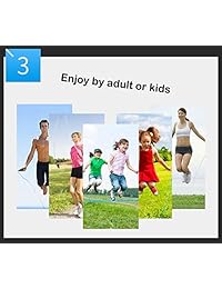 LETUSPORT Cuerda de salto ajustable con cuentas separadas para niños, ligera, para niñas y niños