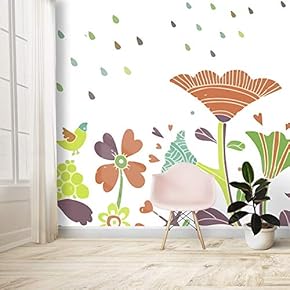 Wall Mural Cute Prints Lovely Pattern Removable Self-Adhesive Large Wallpaper - 66x96 inches