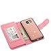 Galaxy S7 Edge Case, TabPow 10 Card Slot - [ID Slot] Wallet Folio PU Leather Case Cover with Detachable Magnetic Hard Case for Samsung Galaxy S7 Edge Case, Glitter Rose Gold