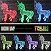 LJOYKID 3PCS 3D Unicorn Night Light——3D Unicorn Lamp 3 Pattern 7 Colors Changing Decor Lamp with Remote Control for Kids Illusion Bedside Lamps Ideal Gifts for Girls and Unicorn Lovers