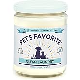 Pet's Favorite Pet Odor Candle, Clean Burning, Long Lasting Scented Candles with a Cotton Wick. (Fresh Laundry, Pack of 1)