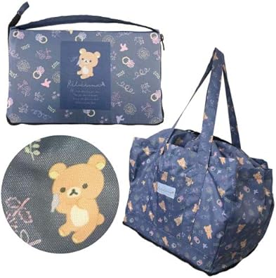 Amazon Co Jp ハタケヤマ 折り畳み保冷保温バッグ リラックマ ブルー シューズ バッグ