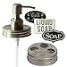 Milkweed Farms Premium Rust Free Stainless Steel Mason Jar Soap Dispenser Bathroom Set (1 Soap Lid-1 Toothbrush Lid)