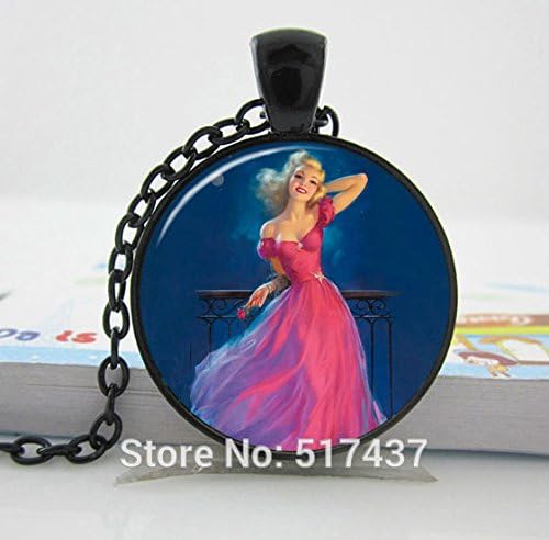 Pretty Lee Wedding Sexy Girl Sailor Jerry Necklace Sale Rockabilly Martini Pin-Up Girls Photo Cabochon Pendant Project Pinup Girl Cameo